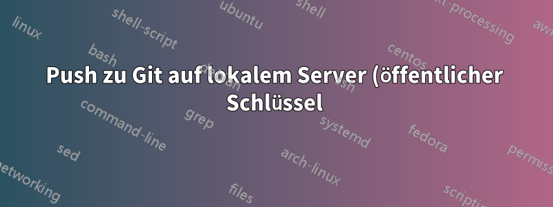 Push zu Git auf lokalem Server (öffentlicher Schlüssel) nicht möglich, Authentifizierung und anschließende Trennung