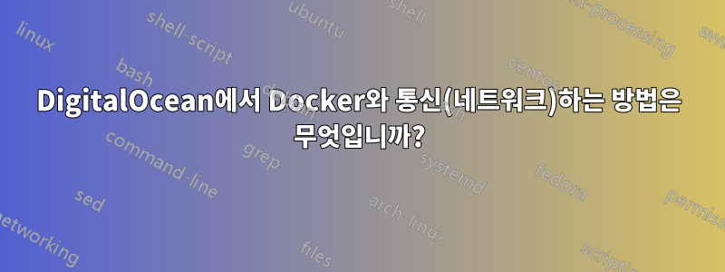 DigitalOcean에서 Docker와 통신(네트워크)하는 방법은 무엇입니까?