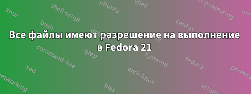 Все файлы имеют разрешение на выполнение в Fedora 21