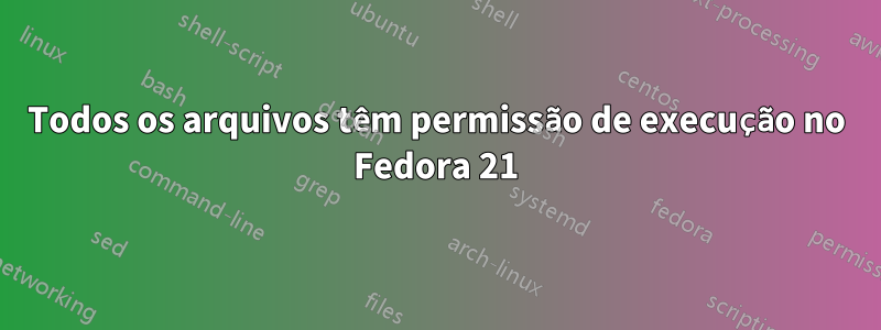 Todos os arquivos têm permissão de execução no Fedora 21