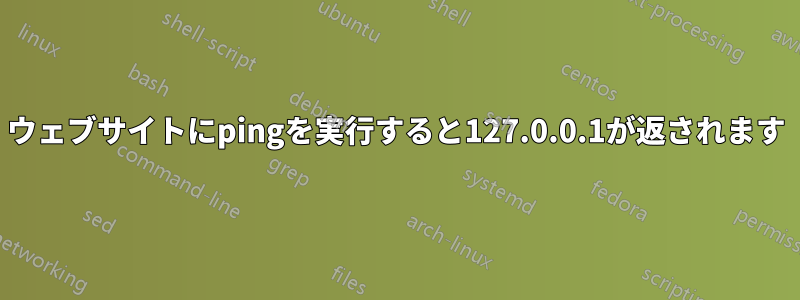 ウェブサイトにpingを実行すると127.0.0.1が返されます