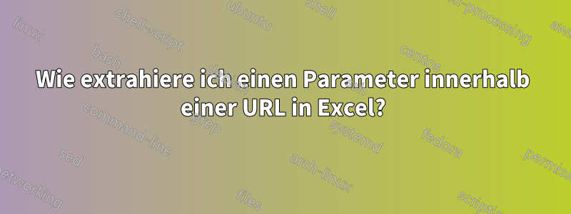 Wie extrahiere ich einen Parameter innerhalb einer URL in Excel?