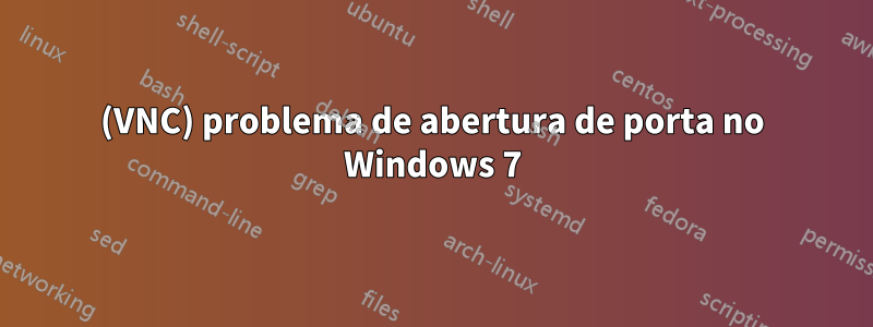 (VNC) problema de abertura de porta no Windows 7