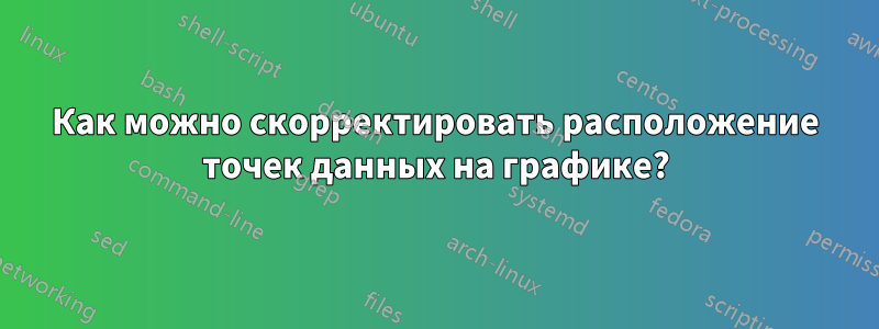 Как можно скорректировать расположение точек данных на графике?