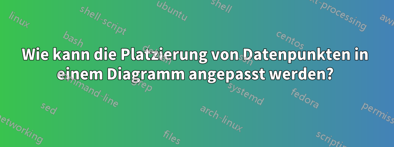 Wie kann die Platzierung von Datenpunkten in einem Diagramm angepasst werden?