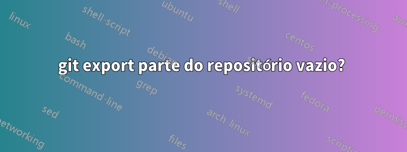 git export parte do repositório vazio?