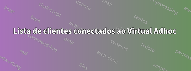 Lista de clientes conectados ao Virtual Adhoc