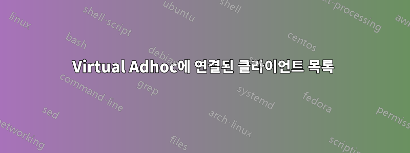 Virtual Adhoc에 연결된 클라이언트 목록