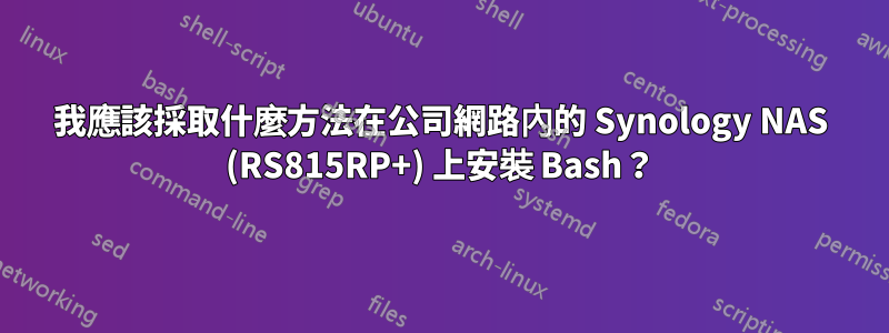 我應該採取什麼方法在公司網路內的 Synology NAS (RS815RP+) 上安裝 Bash？