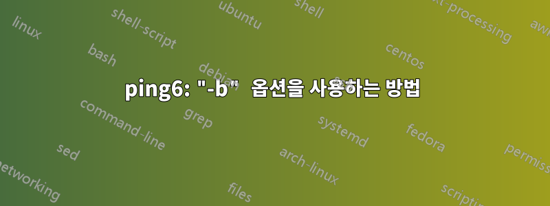 ping6: "-b" 옵션을 사용하는 방법