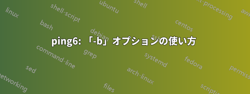 ping6: 「-b」オプションの使い方