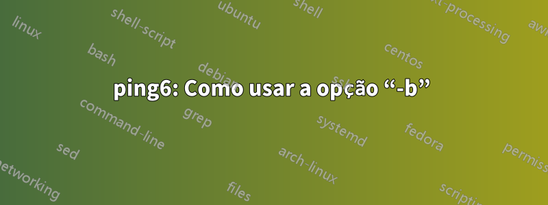 ping6: Como usar a opção “-b”