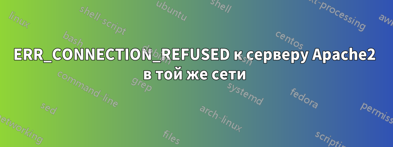 ERR_CONNECTION_REFUSED к серверу Apache2 в той же сети