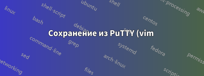 Сохранение из PuTTY (vim) на локальный компьютер