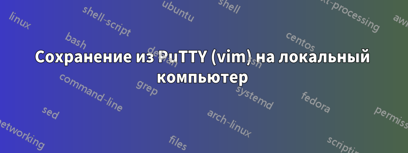 Сохранение из PuTTY (vim) на локальный компьютер