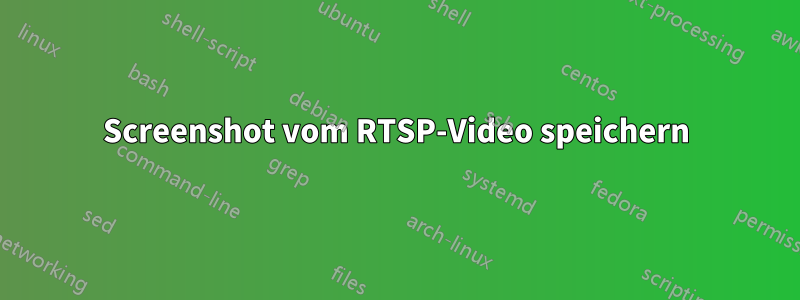 Screenshot vom RTSP-Video speichern