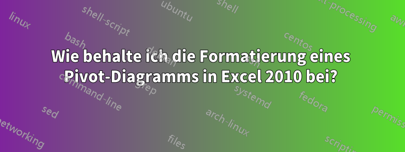 Wie behalte ich die Formatierung eines Pivot-Diagramms in Excel 2010 bei?