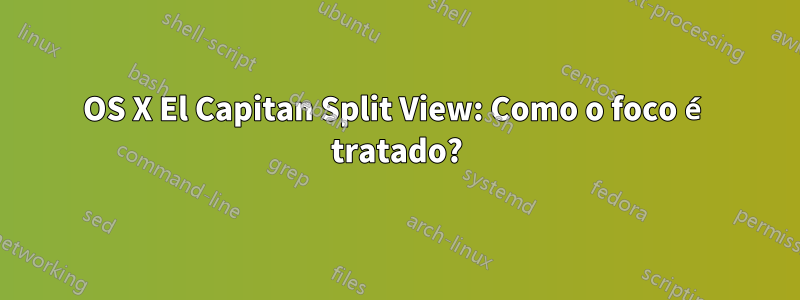 OS X El Capitan Split View: Como o foco é tratado?