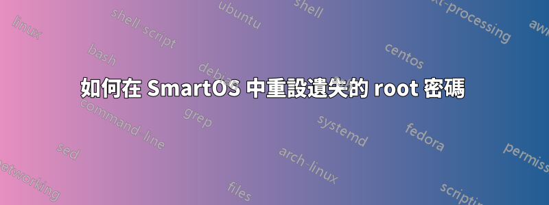 如何在 SmartOS 中重設遺失的 root 密碼