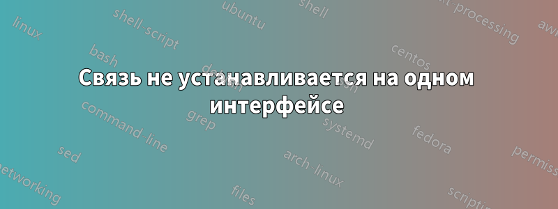 Связь не устанавливается на одном интерфейсе