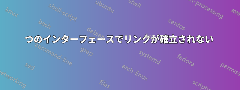 1つのインターフェースでリンクが確立されない