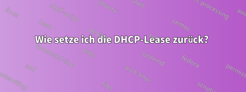 Wie setze ich die DHCP-Lease zurück?