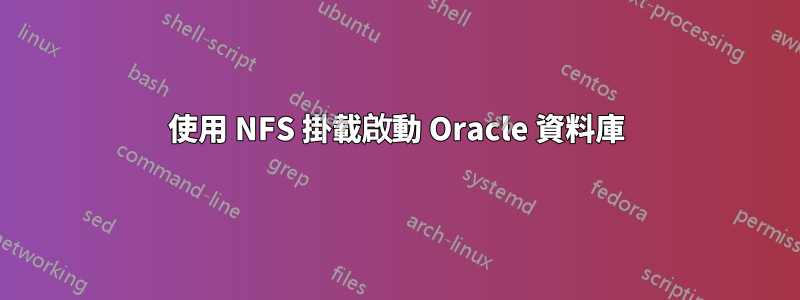 使用 NFS 掛載啟動 Oracle 資料庫