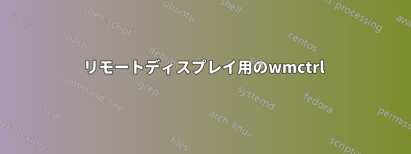 リモートディスプレイ用のwmctrl