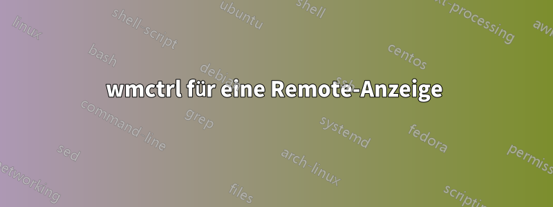 wmctrl für eine Remote-Anzeige