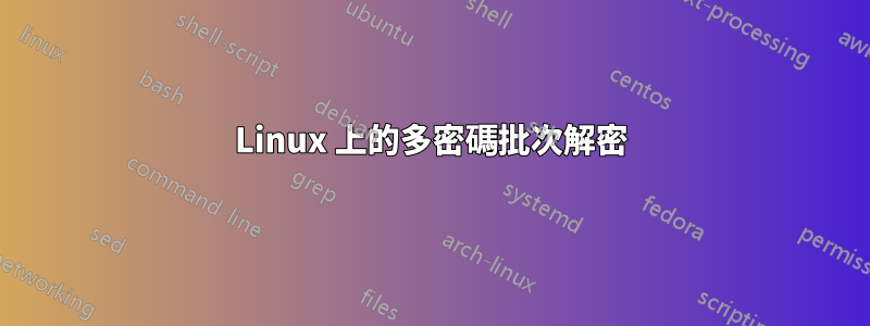 Linux 上的多密碼批次解密