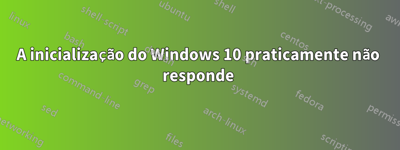 A inicialização do Windows 10 praticamente não responde