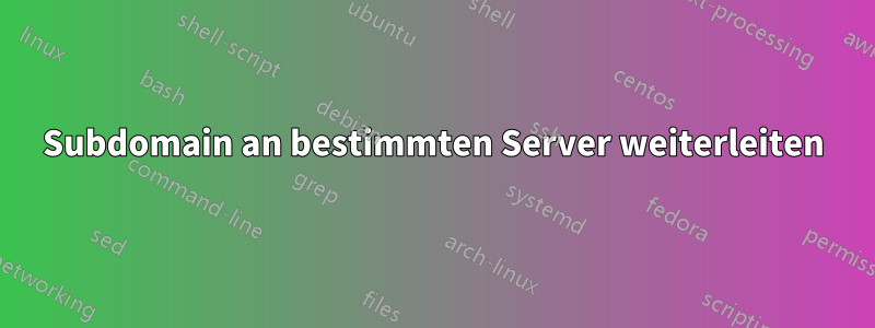 Subdomain an bestimmten Server weiterleiten