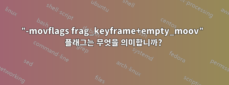 "-movflags frag_keyframe+empty_moov" 플래그는 무엇을 의미합니까?