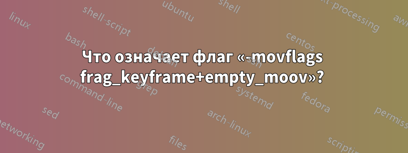 Что означает флаг «-movflags frag_keyframe+empty_moov»?