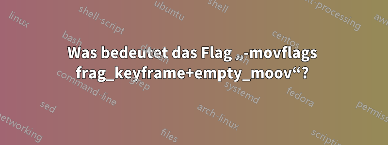 Was bedeutet das Flag „-movflags frag_keyframe+empty_moov“?