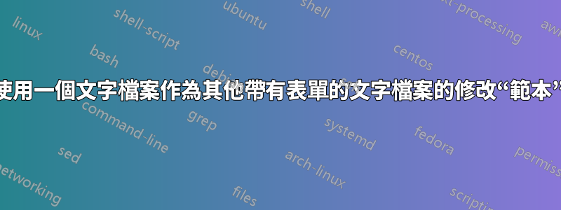 使用一個文字檔案作為其他帶有表單的文字檔案的修改“範本”