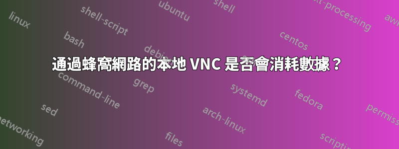 通過蜂窩網路的本地 VNC 是否會消耗數據？