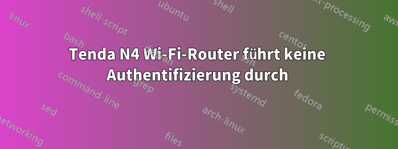 Tenda N4 Wi-Fi-Router führt keine Authentifizierung durch