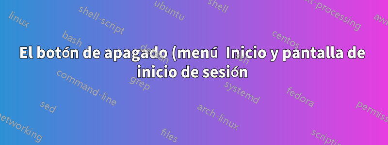 El botón de apagado (menú Inicio y pantalla de inicio de sesión) cierra la sesión pero no se apaga en la PC de escritorio con Windows 10