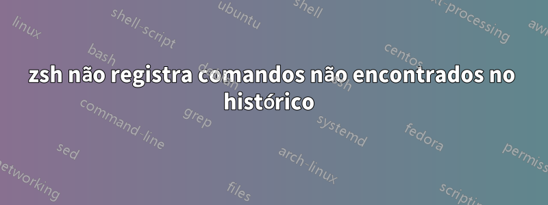 zsh não registra comandos não encontrados no histórico 