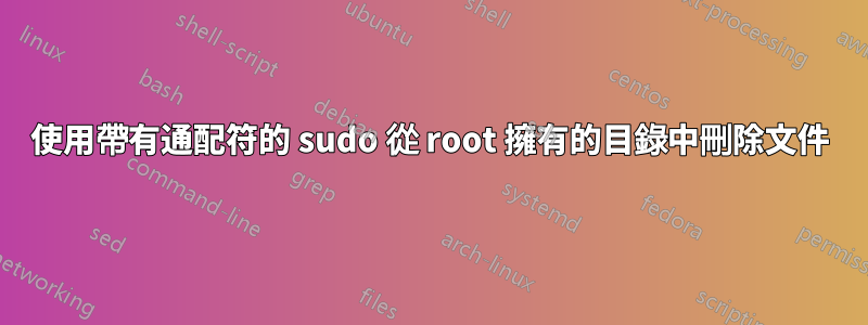 使用帶有通配符的 sudo 從 root 擁有的目錄中刪除文件