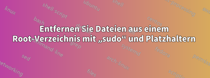 Entfernen Sie Dateien aus einem Root-Verzeichnis mit „sudo“ und Platzhaltern