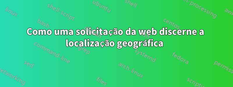 Como uma solicitação da web discerne a localização geográfica 