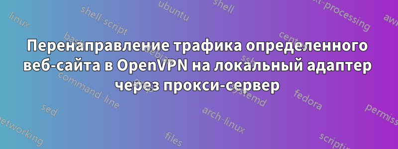 Перенаправление трафика определенного веб-сайта в OpenVPN на локальный адаптер через прокси-сервер