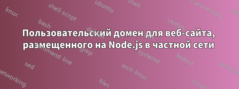 Пользовательский домен для веб-сайта, размещенного на Node.js в частной сети