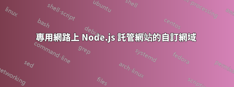 專用網路上 Node.js 託管網站的自訂網域