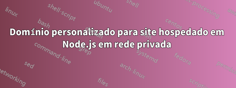 Domínio personalizado para site hospedado em Node.js em rede privada