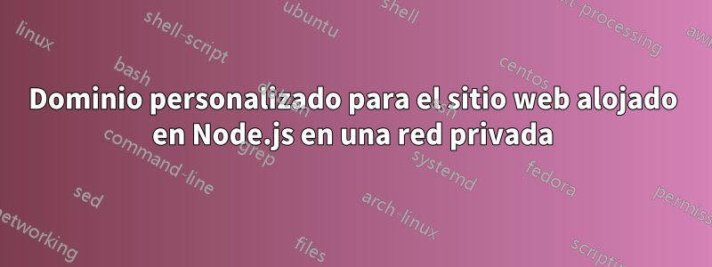 Dominio personalizado para el sitio web alojado en Node.js en una red privada
