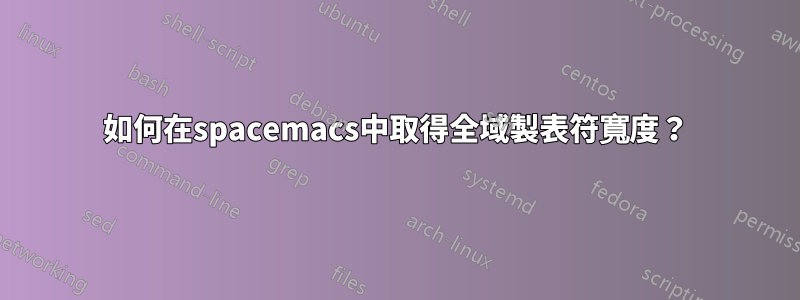 如何在spacemacs中取得全域製表符寬度?