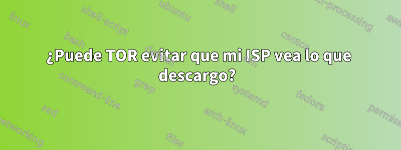 ¿Puede TOR evitar que mi ISP vea lo que descargo? 